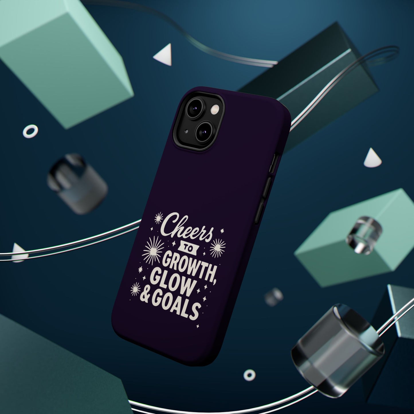 Cheers to Growth, Glow & Goals - Magnetic Phone Case