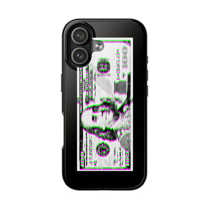100 Dollars Bill - Green/Magenta Glitch - Phone Case