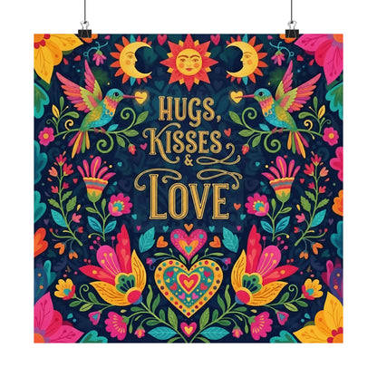 Hugs Kisses & Love - Poster