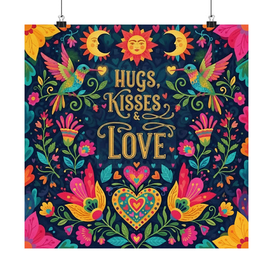 Hugs Kisses & Love - Poster