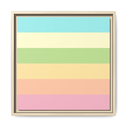 Pastel Stripes - Framed Canvas