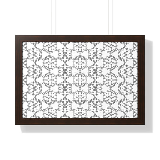 Elegant Geometric Framed Poster, Modern Wall Art, Home Decor, Gift Idea, Minimalist Design, Living Room Decoration