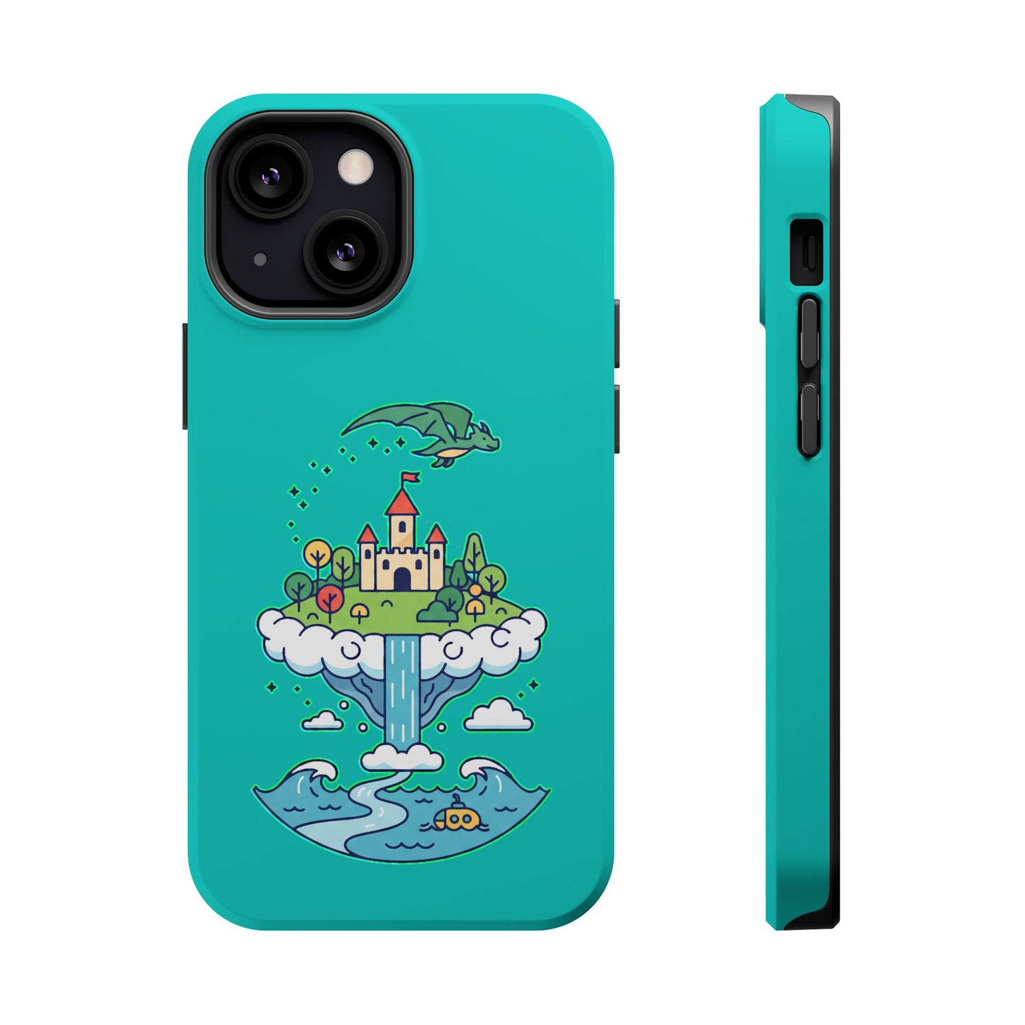 Floating Castle Dragon - Magical Fantasy Island - Magnetic Phone Case