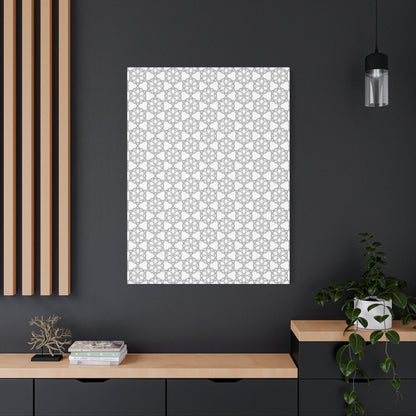 Elegant Geometric Wall Art Canvas, Modern Home Decor, Gray Pattern Stretched Canvas, Minimalist Artwork, Gift for New Home