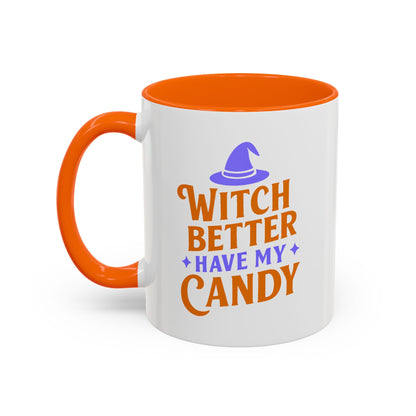 Witch-Themed Coffee Mug, Halloween decor, Gift for witches, Candy lover's mug, Spooky season drinkware, 11oz, 15oz options