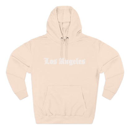 Los Angeles Three-Panel Fleece Hoodie, Cozy Sweatshirt, Streetwear Apparel, Gift for Her/Him, Casual Style, Travel Hoodie