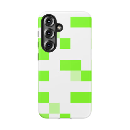 Lime Green Pixel Grid - Phone Case