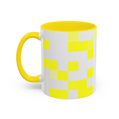 Yellow Pixel Grid - Color Accent Mug