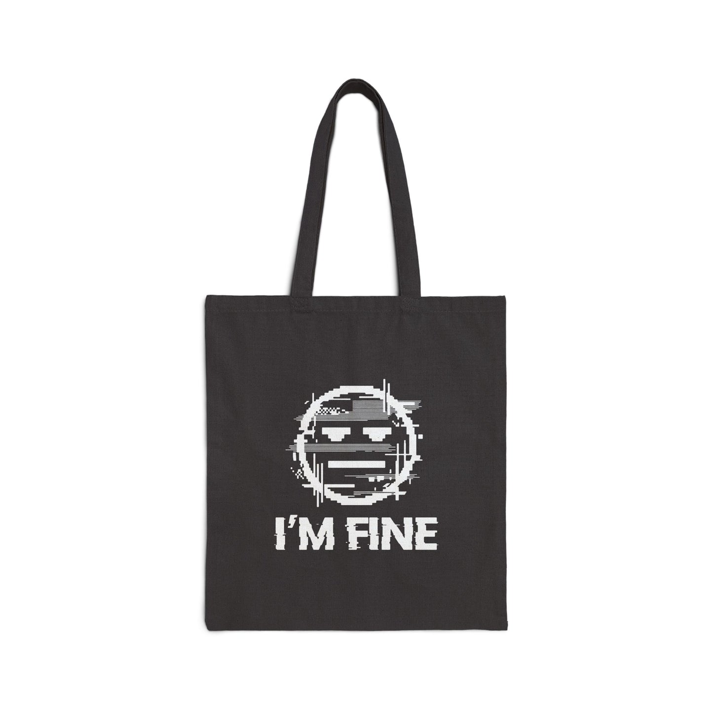 I’m Fine Glitched Smiley - Tote Bag