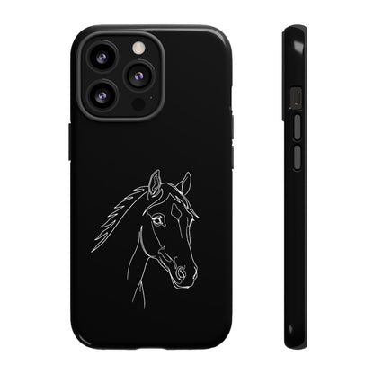 Horse Portrait Sketch - Tough Phone Case