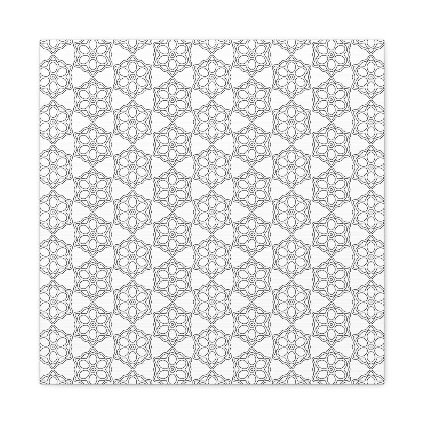 Elegant Geometric Wall Art Canvas, Modern Home Decor, Gray Pattern Stretched Canvas, Minimalist Artwork, Gift for New Home