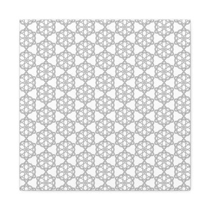 Elegant Geometric Wall Art Canvas, Modern Home Decor, Gray Pattern Stretched Canvas, Minimalist Artwork, Gift for New Home