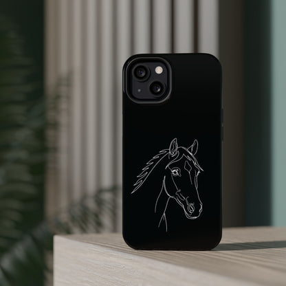 Horse Portrait Sketch - Magnetic Phone Case