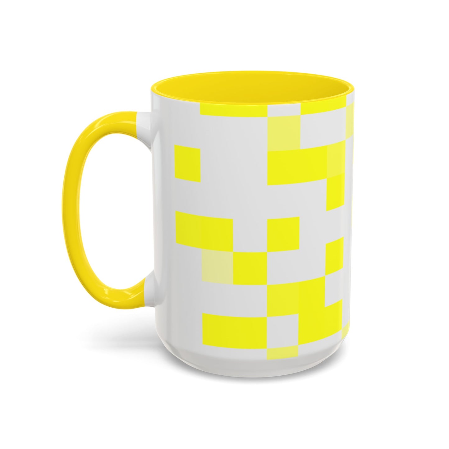 Yellow Pixel Grid - Color Accent Mug