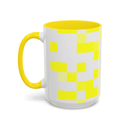 Yellow Pixel Grid - Color Accent Mug