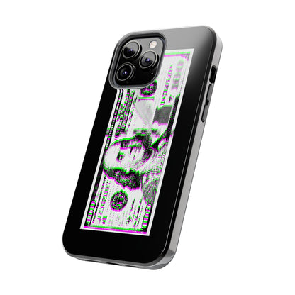 100 Dollars Bill - Green/Magenta Glitch - Phone Case