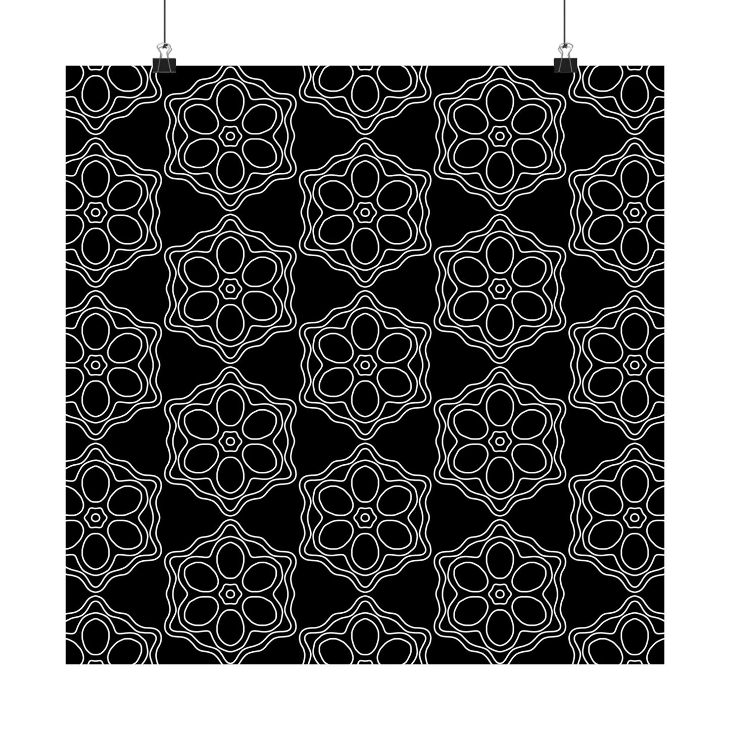 Geometric Sacred Flower - Poster