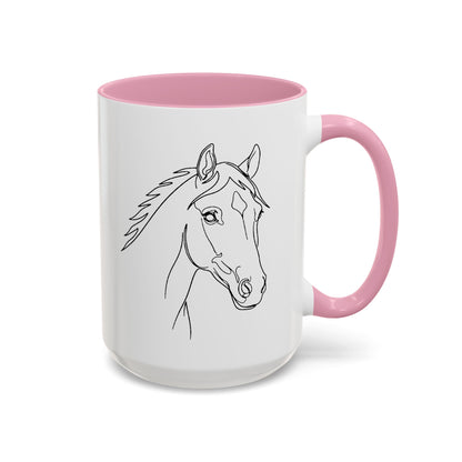 Horse Portrait Sketch - Colorful Mug