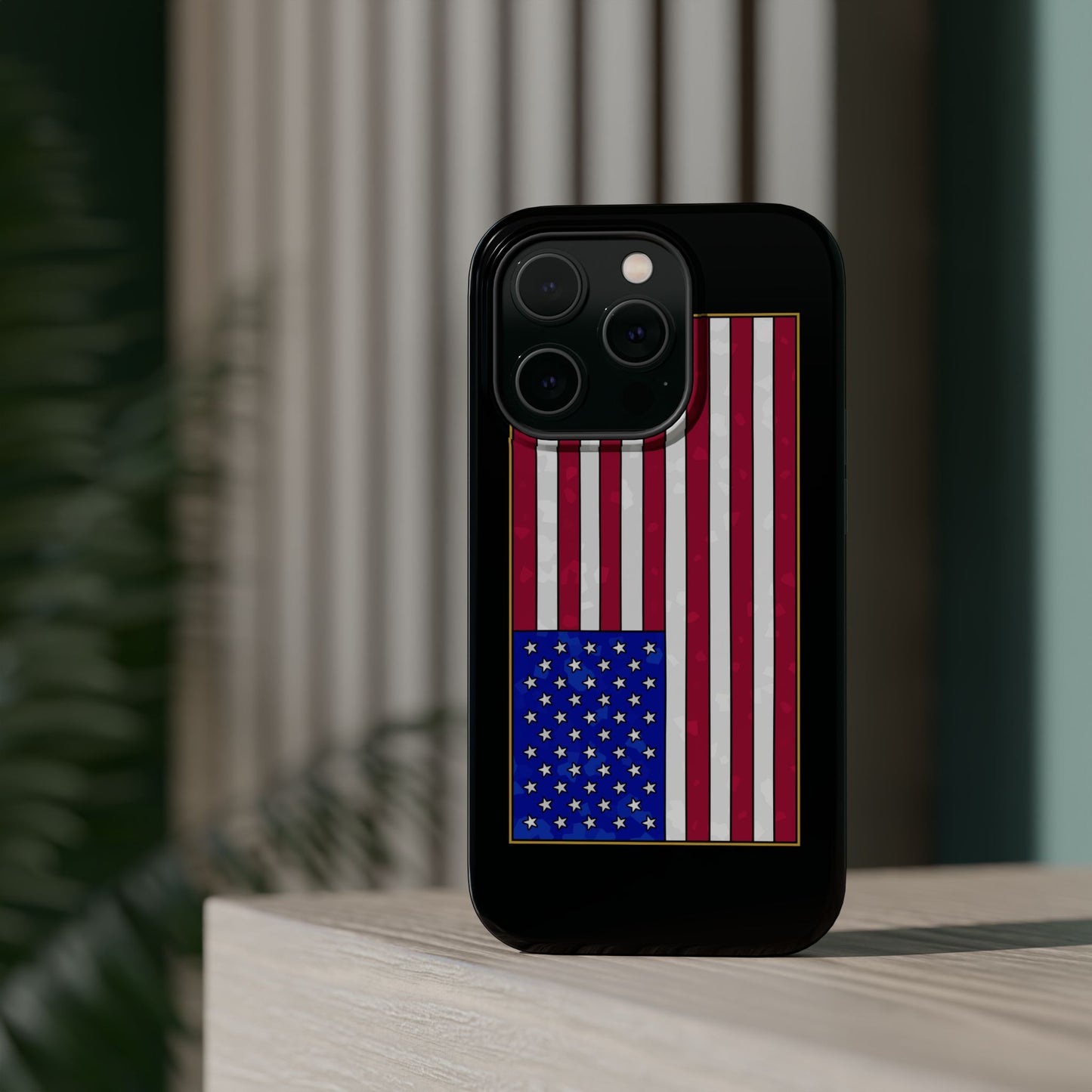 New Glory American Flag (Gold Edge Edition) - Magnetic Phone Case