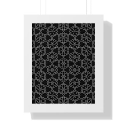 Geometric Sacred Flower - Framed Poster