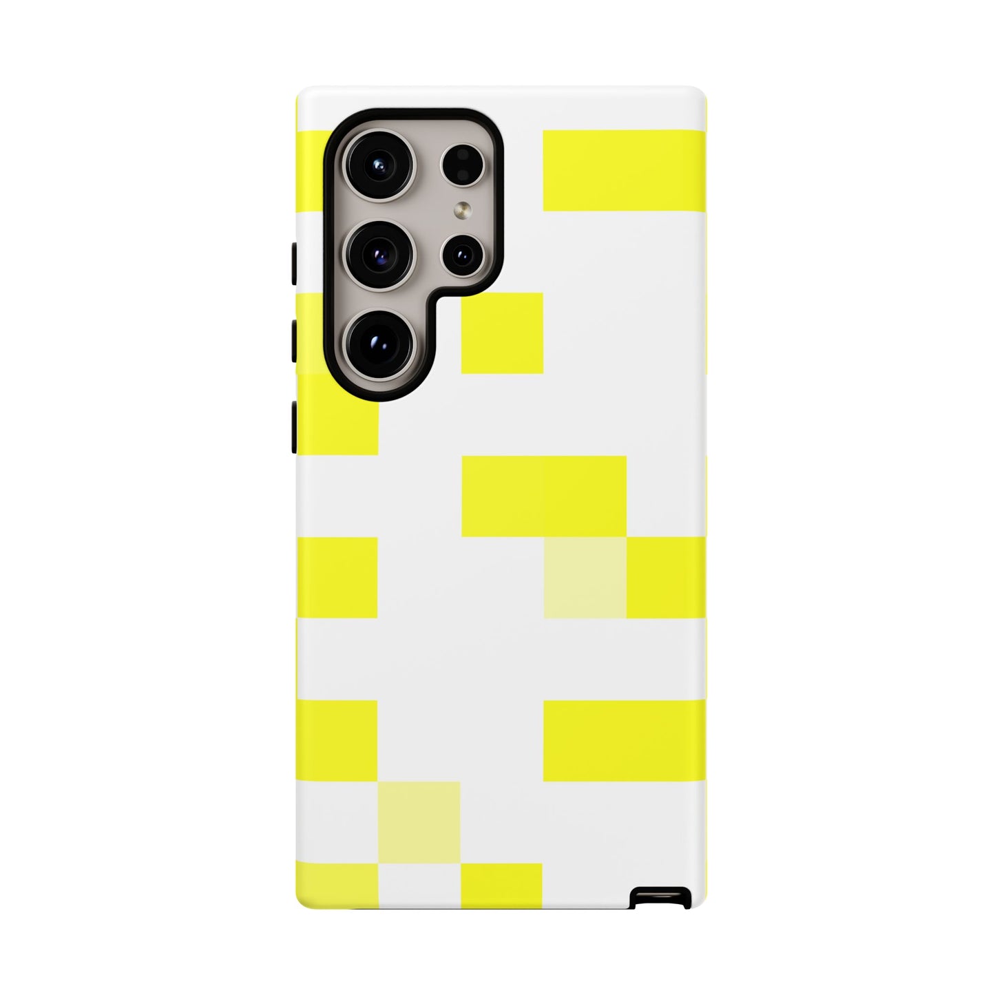 Yellow Pixel Grid -  Phone Case