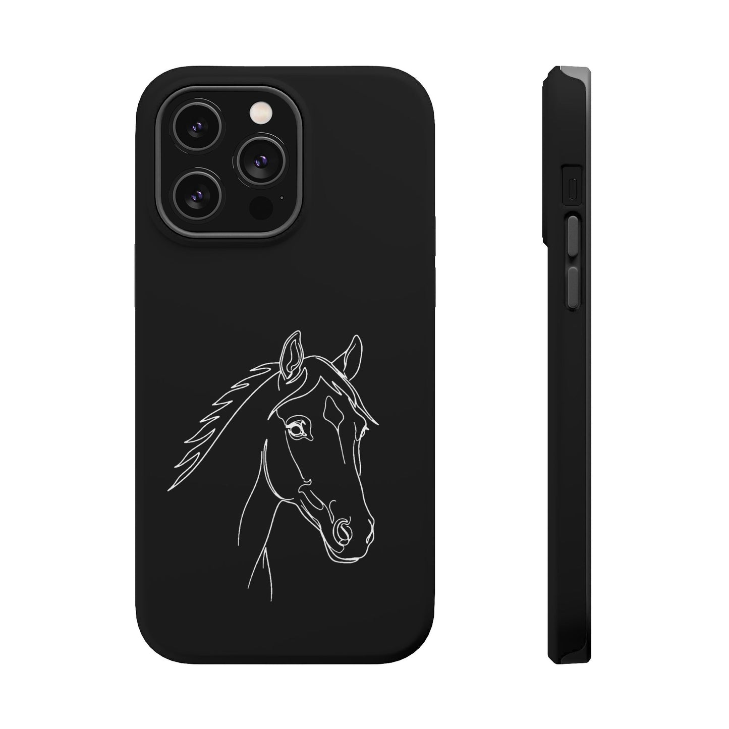 Horse Portrait Sketch - Magnetic Phone Case
