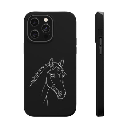 Horse Portrait Sketch - Magnetic Phone Case