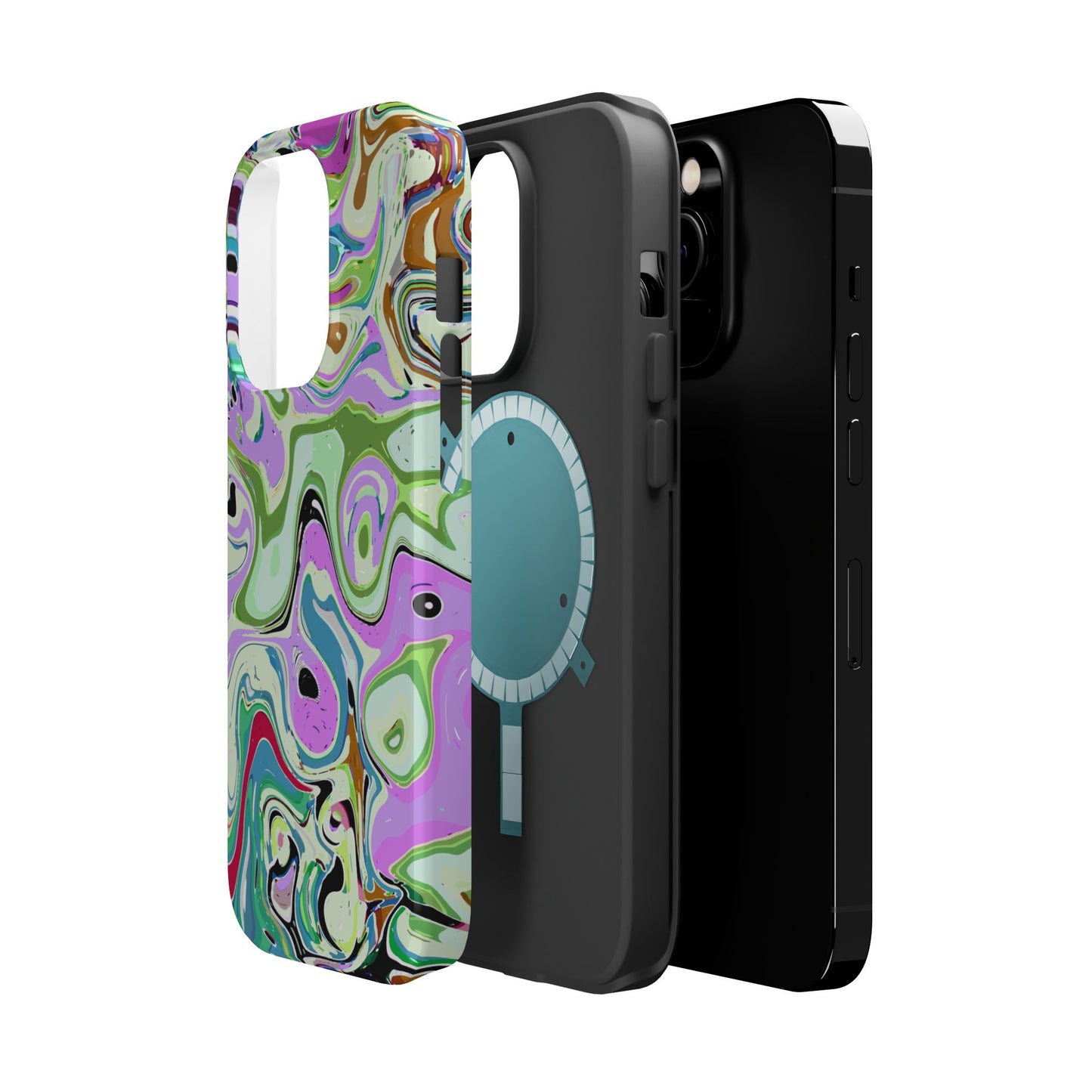 Vibrant Multi‑Color Swirl - Magnetic Phone Case