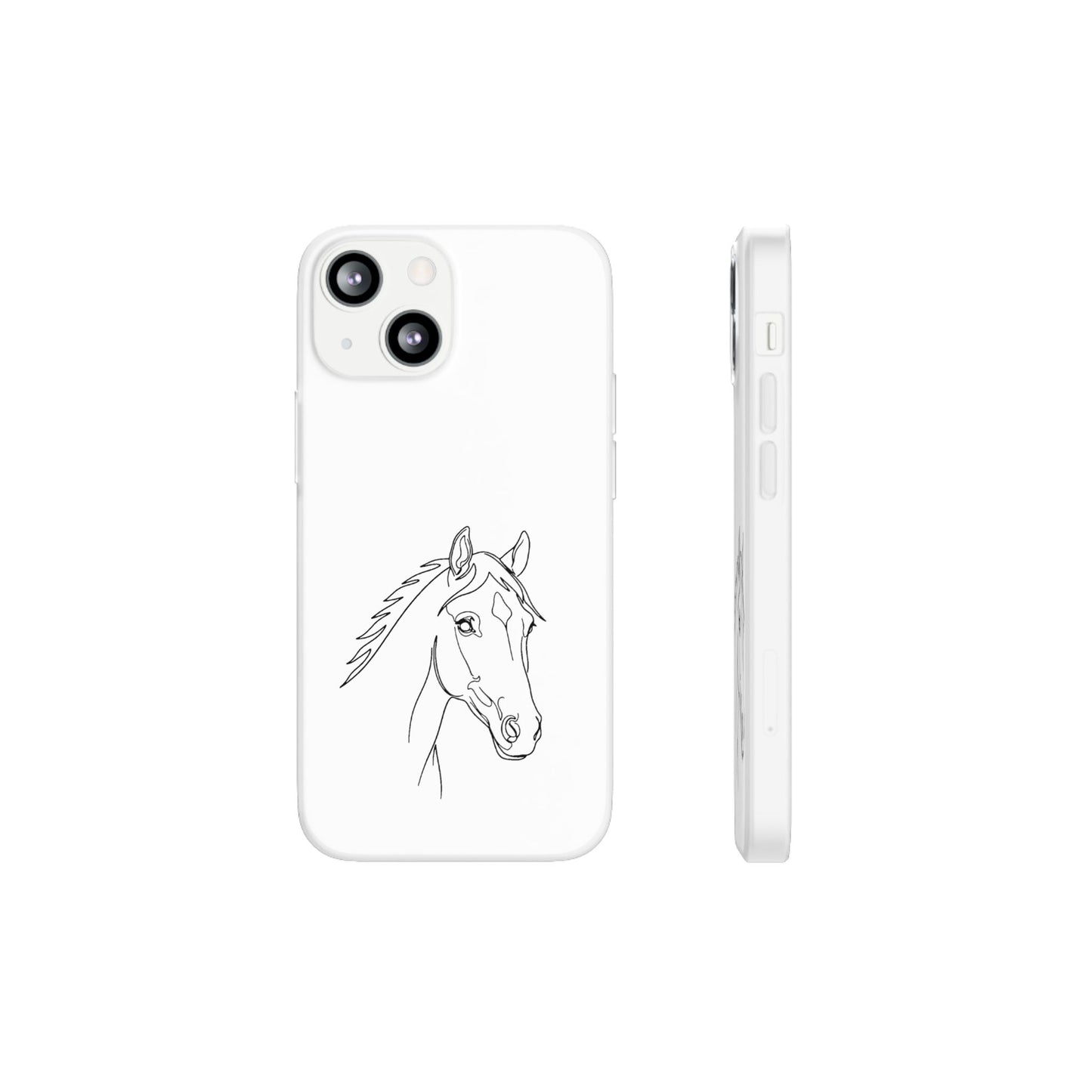Horse Portrait Sketch - Flexi Phone Case