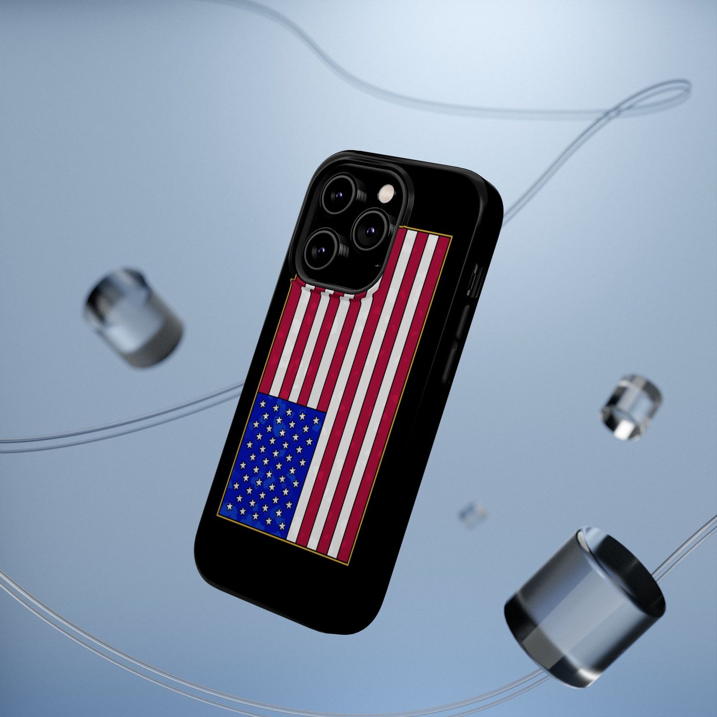 New Glory American Flag (Gold Edge Edition) - Magnetic Phone Case