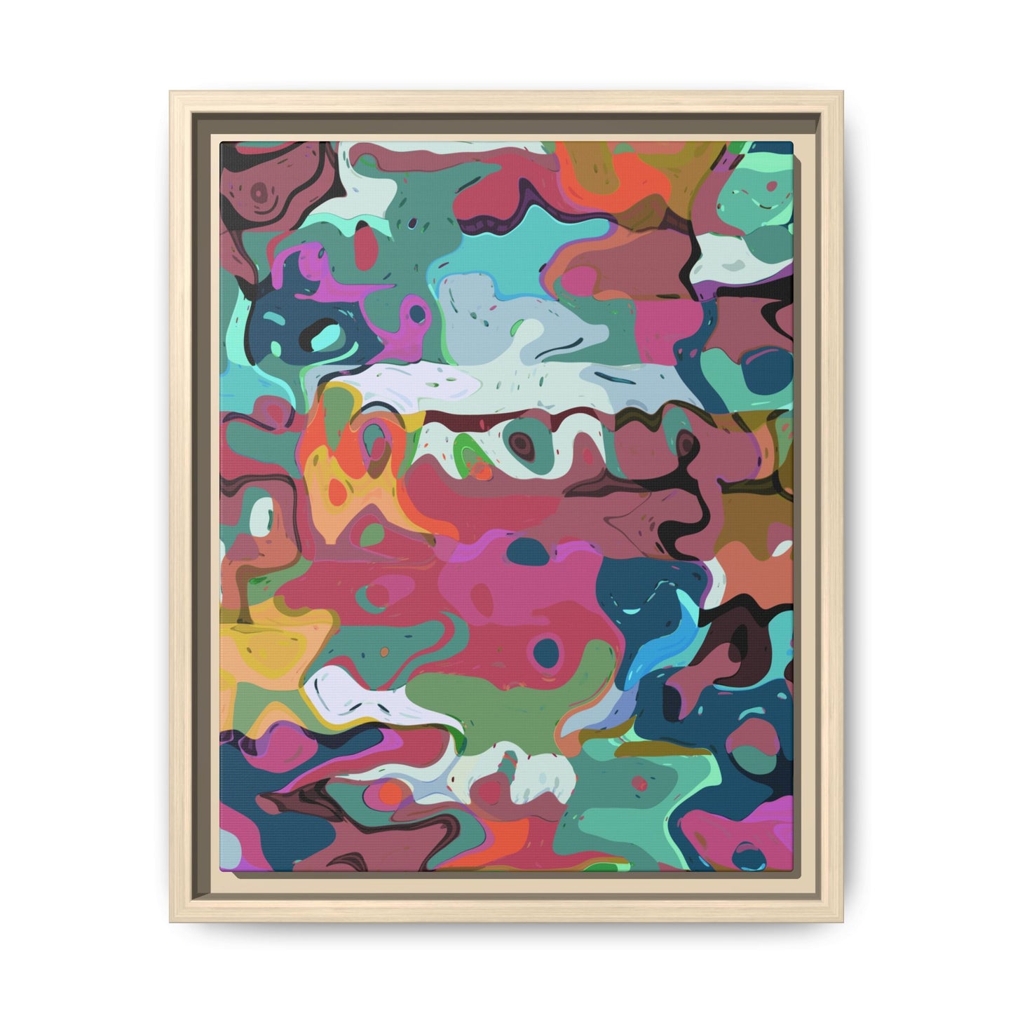 Colorful Abstract Marble - Framed Canvas