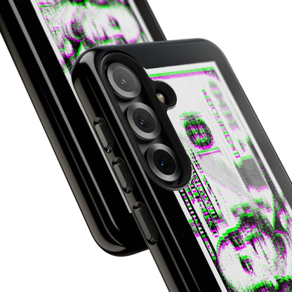 100 Dollars Bill - Green/Magenta Glitch - Phone Case