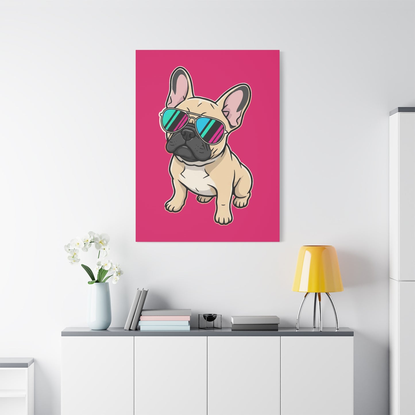 French Bulldog with Sunglasses - Canvas