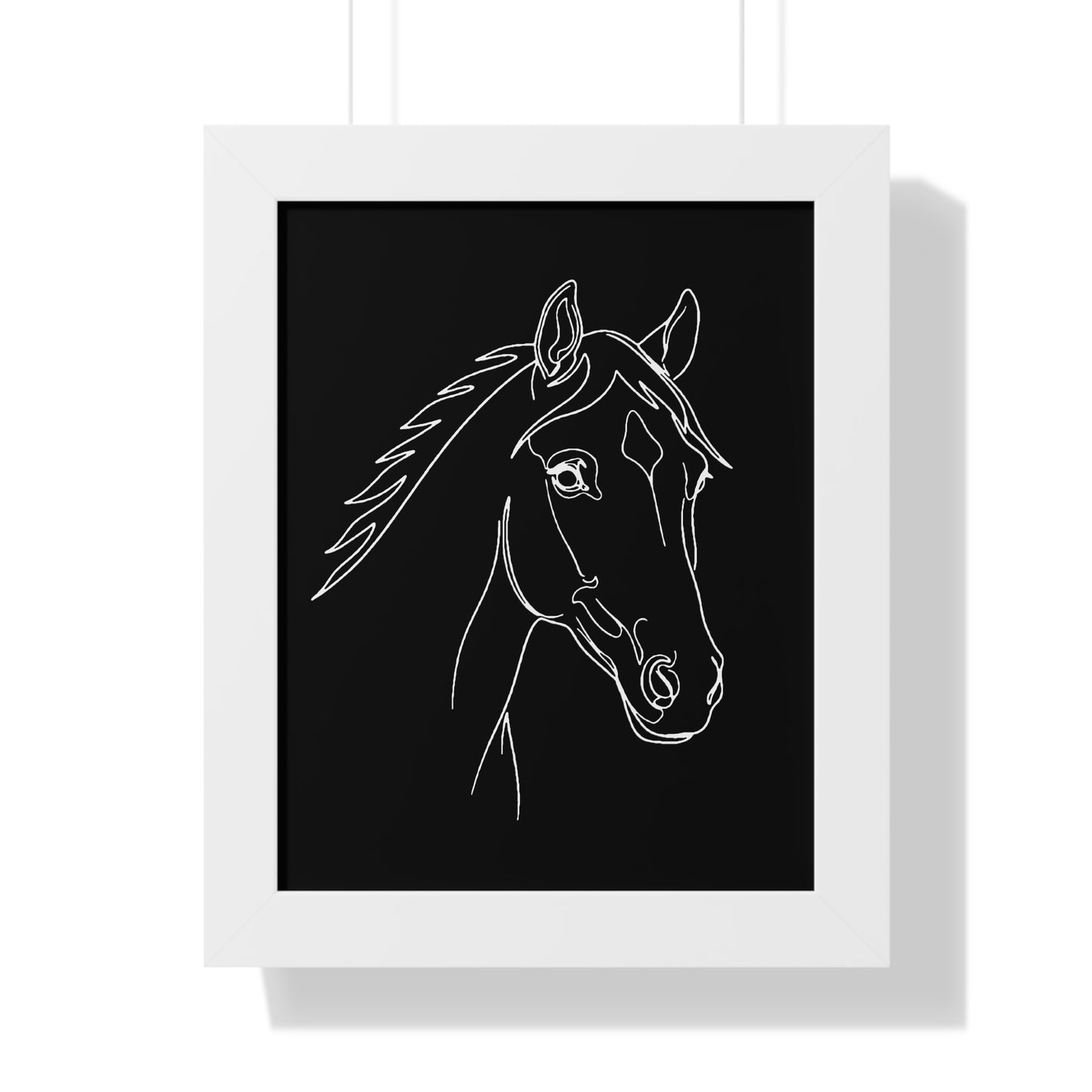 Horse Portrait Sketch - Framed Poster