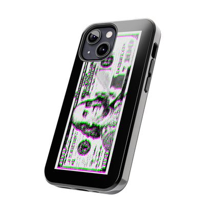 100 Dollars Bill - Green/Magenta Glitch - Phone Case