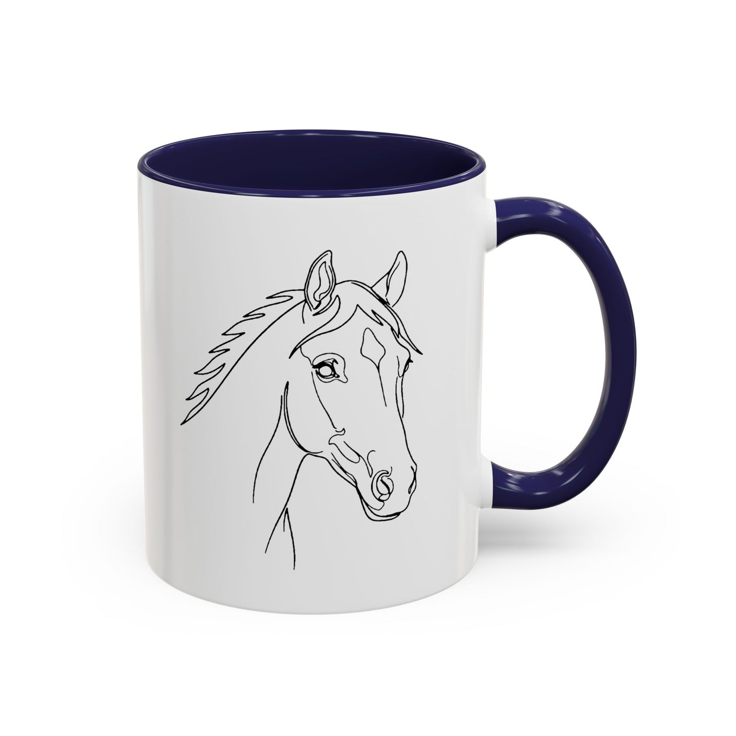 Horse Portrait Sketch - Color Accent Mug