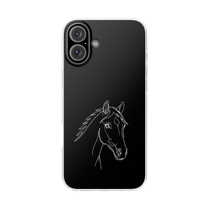 Horse Portrait Sketch - Flexi Phone Case
