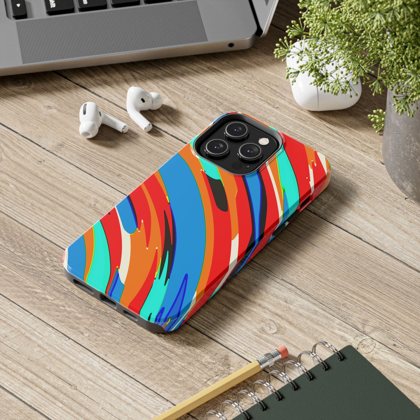 Abstract Rainbow Swirl Arc - Phone Case