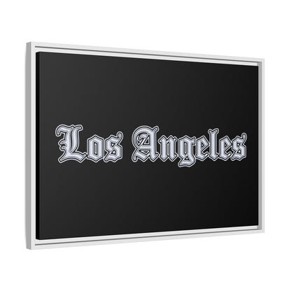 Los Angeles Matte Canvas Art, Framed Wall Decor, Urban Home Art, City Poster, Gift for Angelenos, Modern Art Piece - Silver Edition