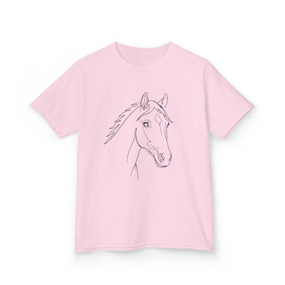 Horse Portrait Sketch - Kids Tee