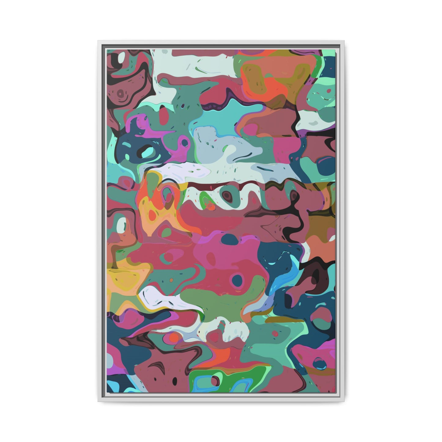 Colorful Abstract Marble - Framed Canvas