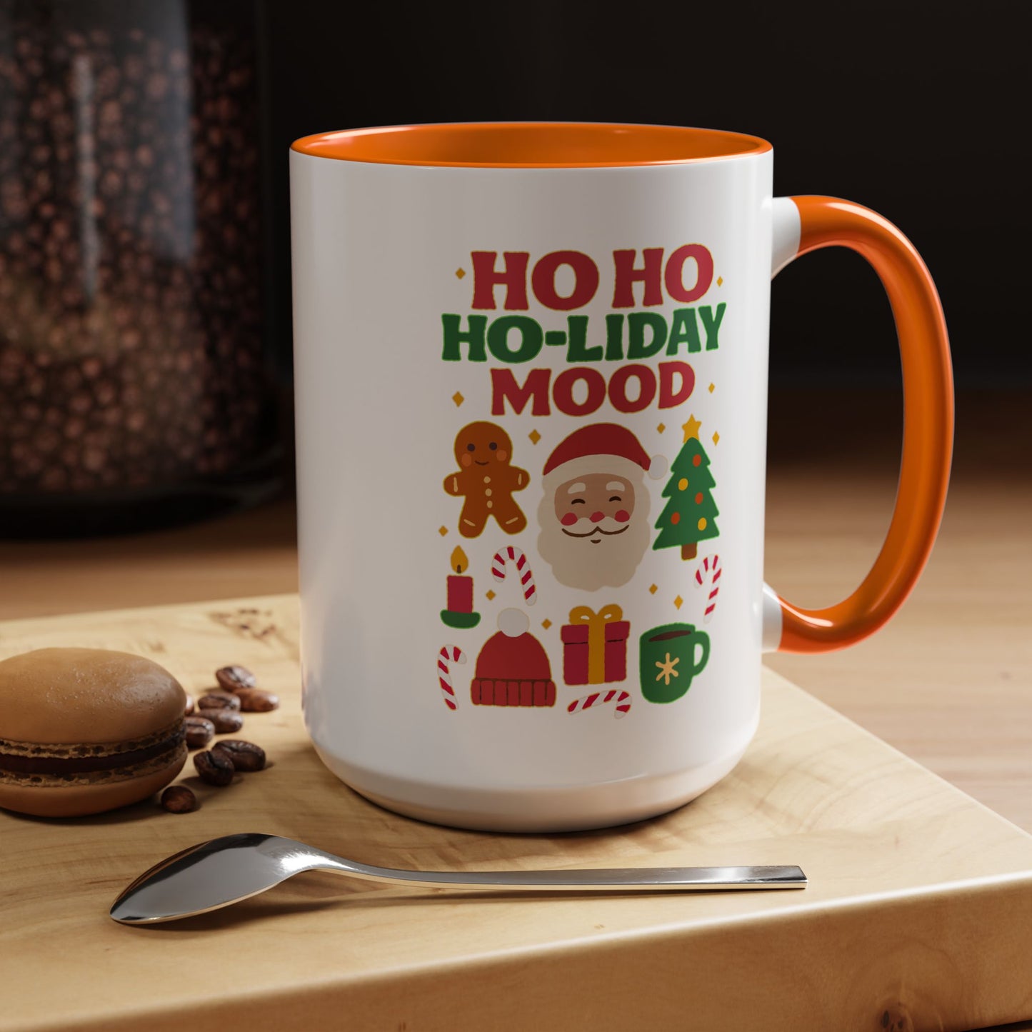 Ho Ho Ho-liday Mood - Color Accent Mug