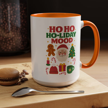 Ho Ho Ho-liday Mood - Color Accent Mug