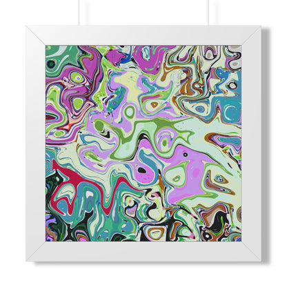 Vibrant Multi‑Color Swirl - Framed Poster