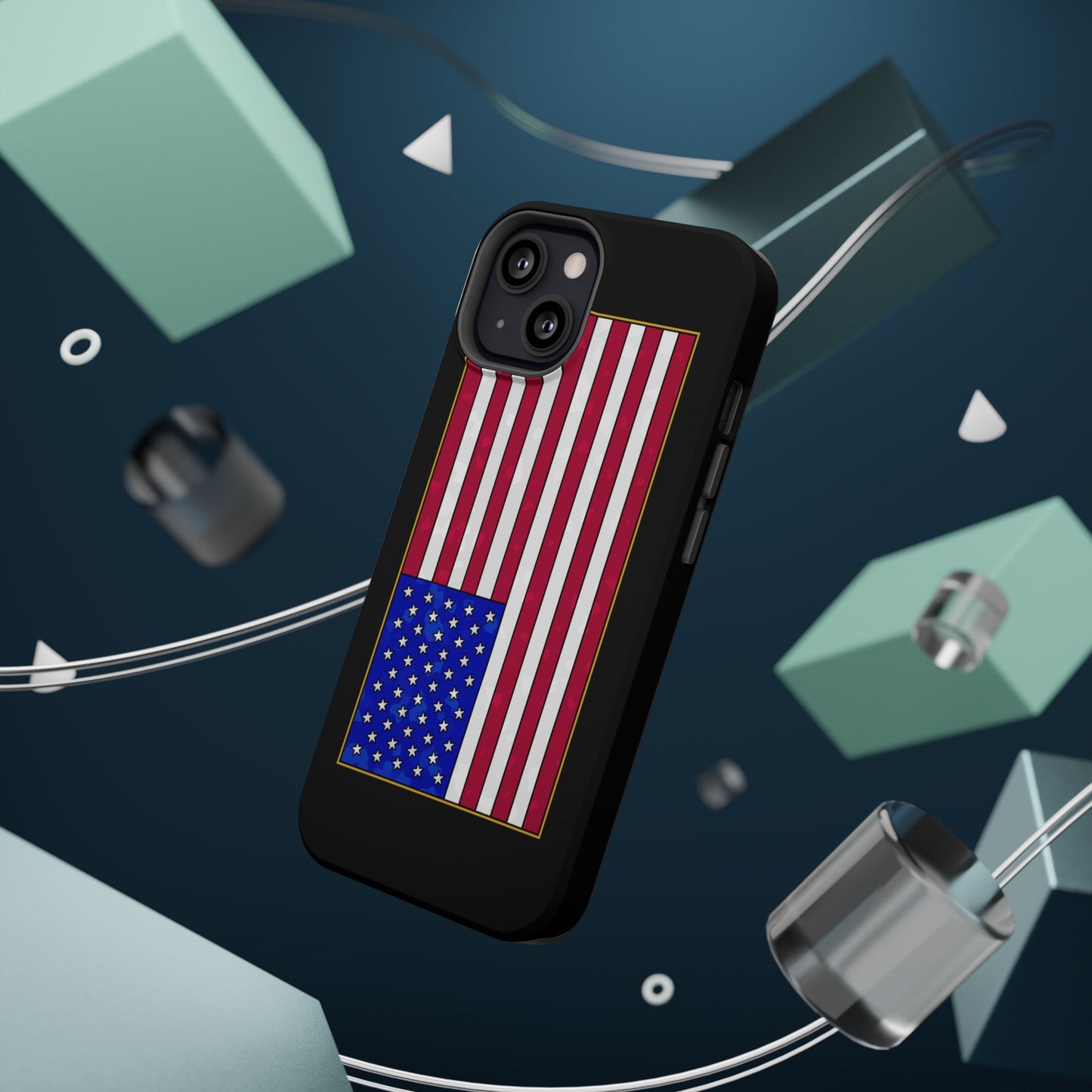 New Glory American Flag (Gold Edge Edition) - Magnetic Phone Case