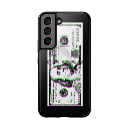 100 Dollars Bill - Green/Magenta Glitch - Phone Case