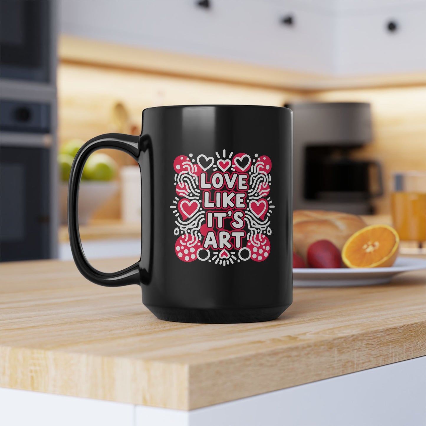 Love Like It's Art - Black Mug
