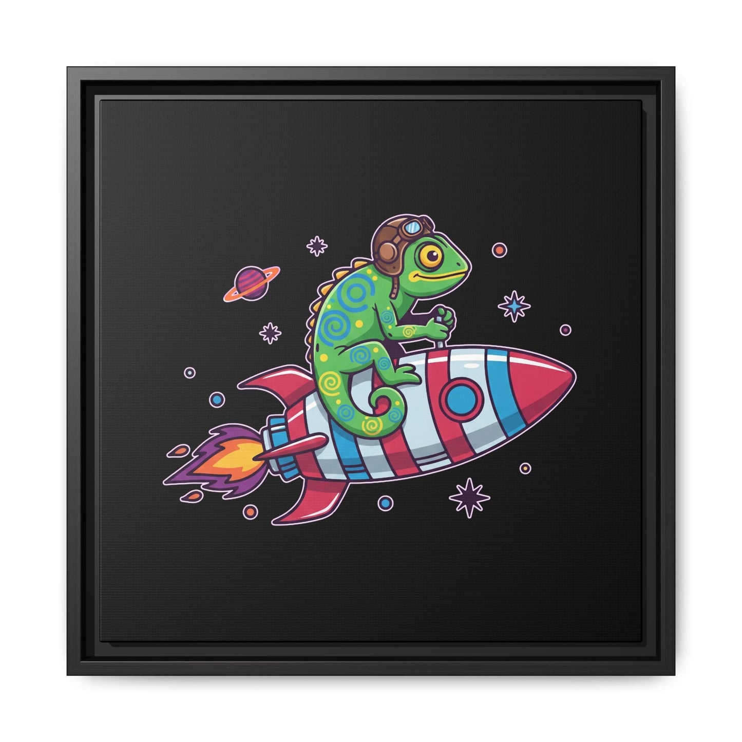 Cosmic Rider - Framed Canvas