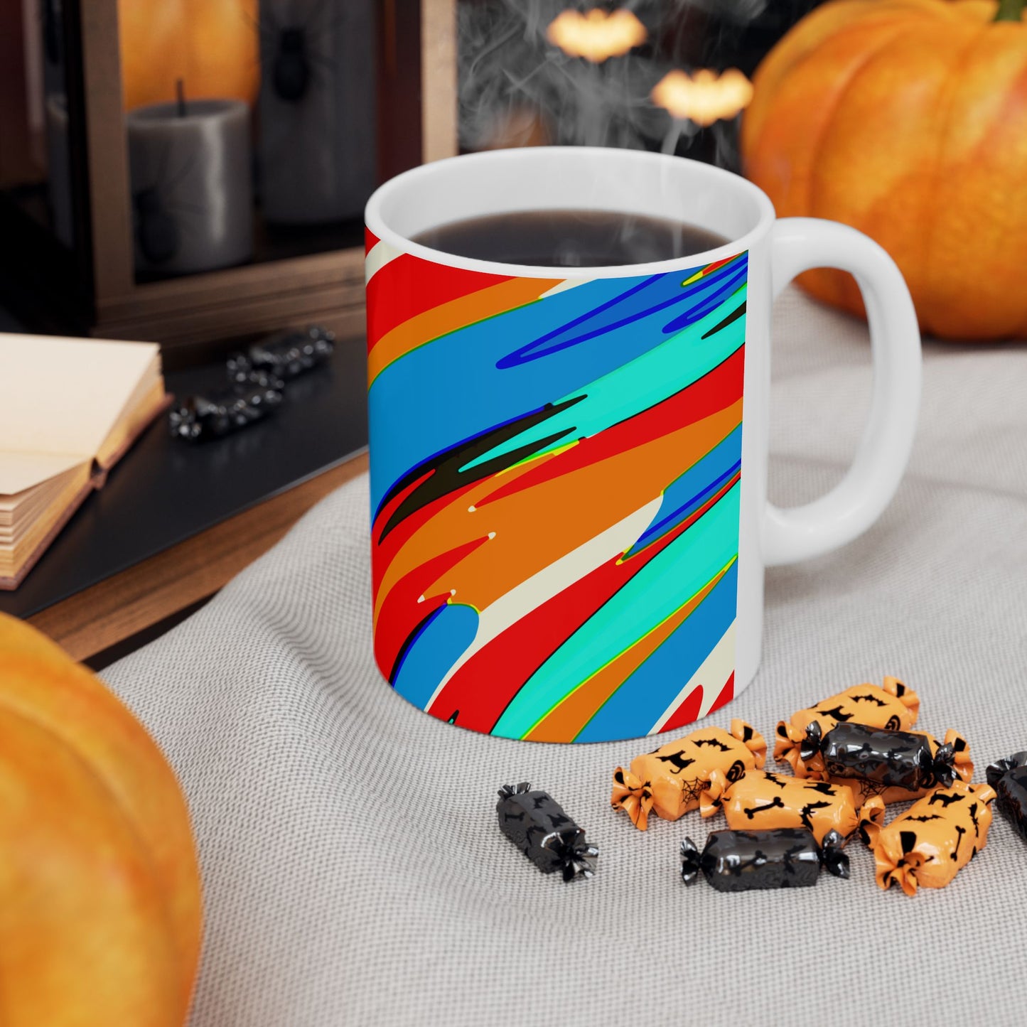Abstract Rainbow Swirl Arc - Mug