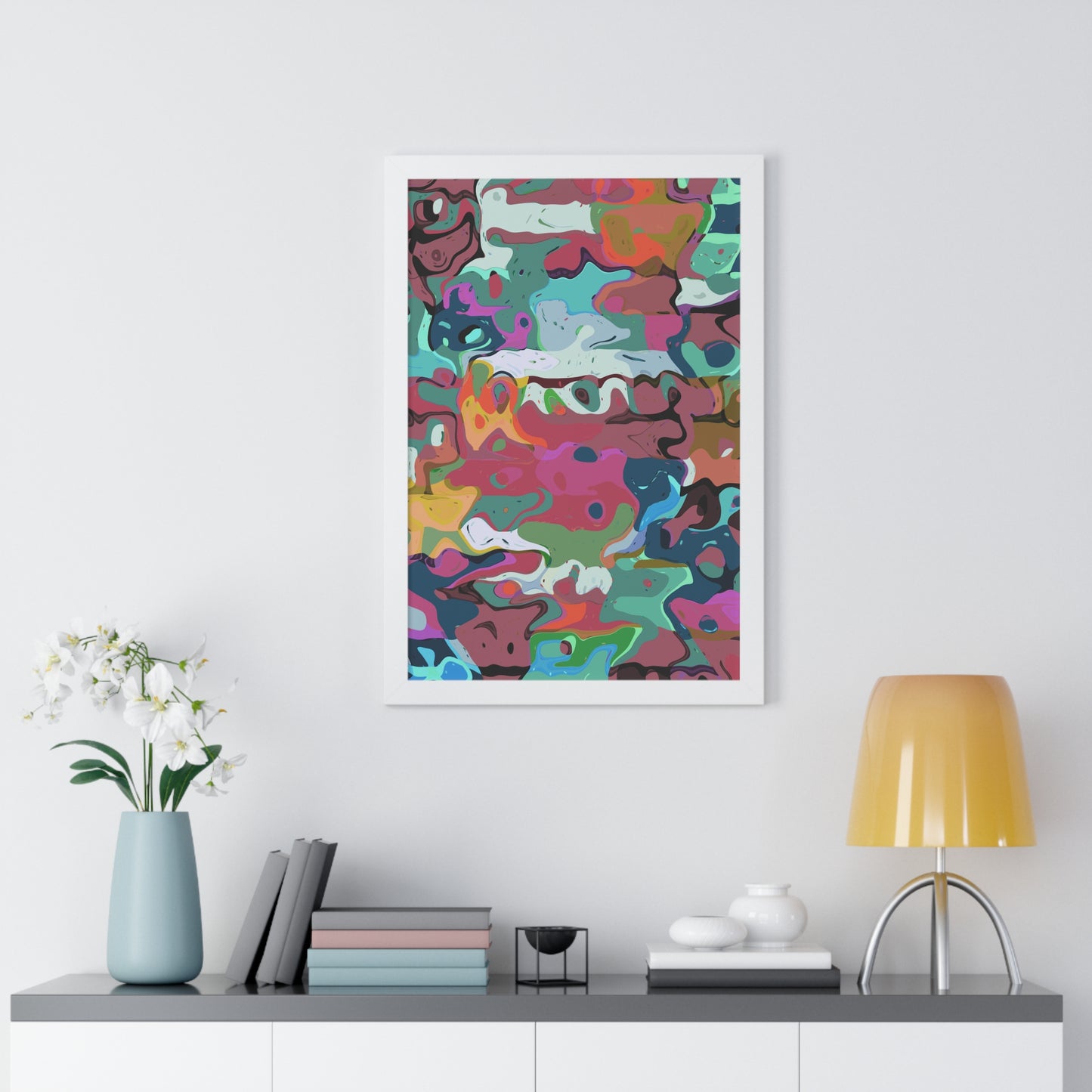 Colorful Abstract Marble - Framed Poster